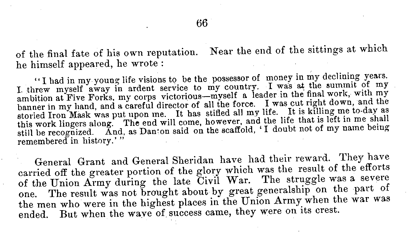 Albert Stickney: The Last Campaign of the War, Five Forks, Page 66