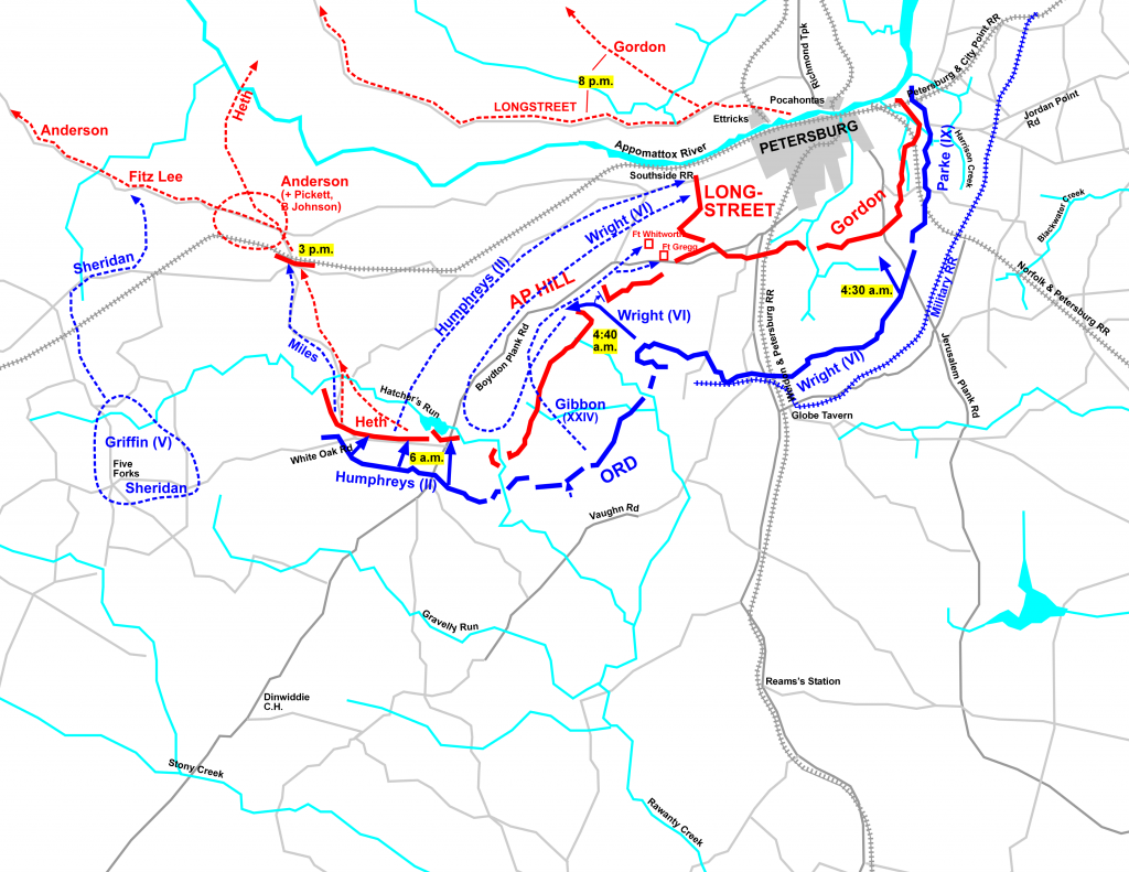 The Petersburg Campaign Wikipedia Map: April 2, 1865 — The Siege of